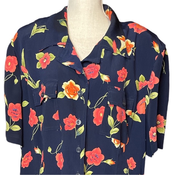 Kathie Lee Women Floral Button Down Dress - Picture 2 of 9